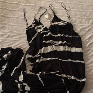 Black and White Striped Dress